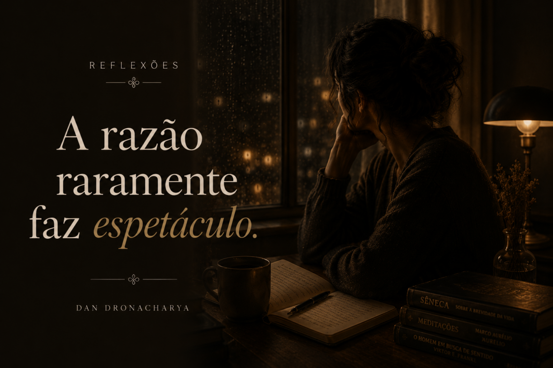 “A razão raramente faz espetáculo.”